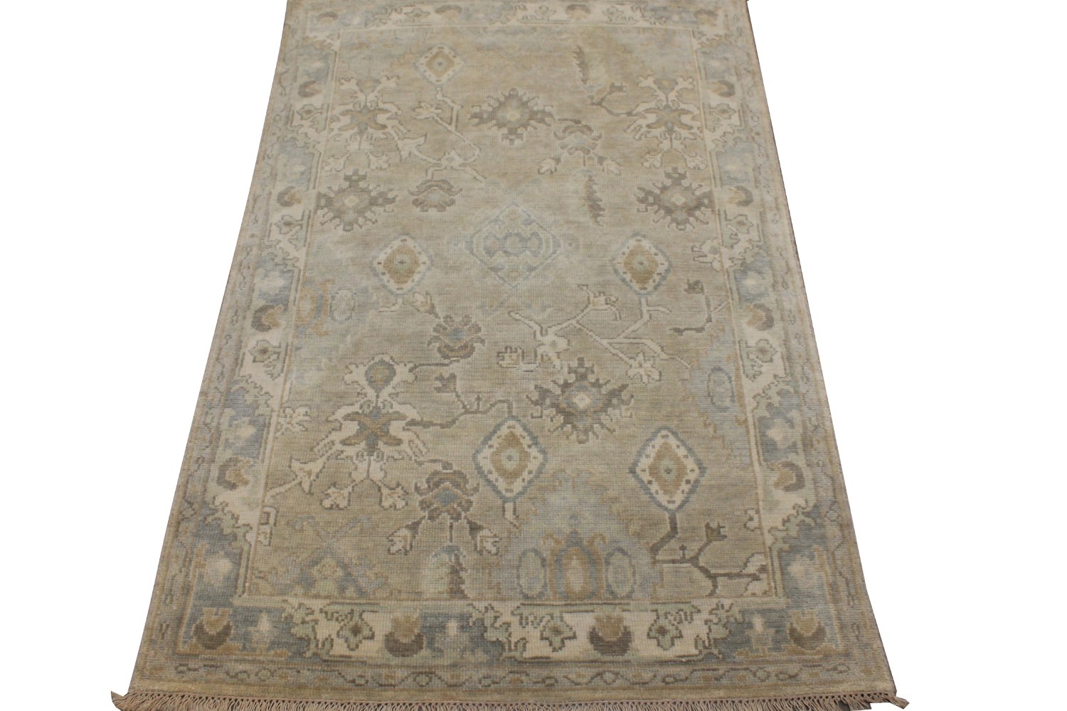 4x6 Oushak Hand Knotted Wool Area Rug - MR028308