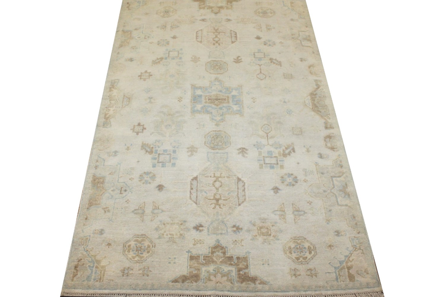 4x6 Oushak Hand Knotted Wool Area Rug - MR028318