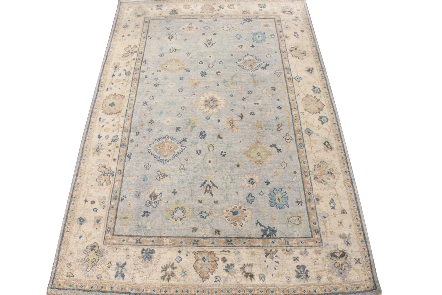6x9 Oushak Hand Knotted Wool Area Rug - MR028504
