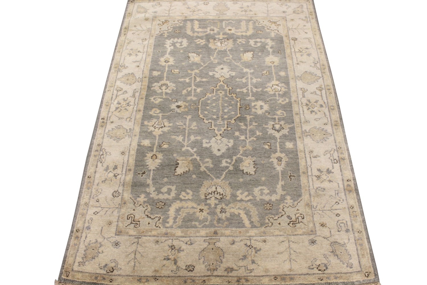 4x6 Oushak Hand Knotted Wool Area Rug - MR028527