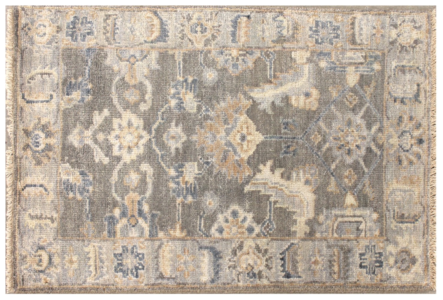 2X3 Oushak Hand Knotted Wool Area Rug - MR028533