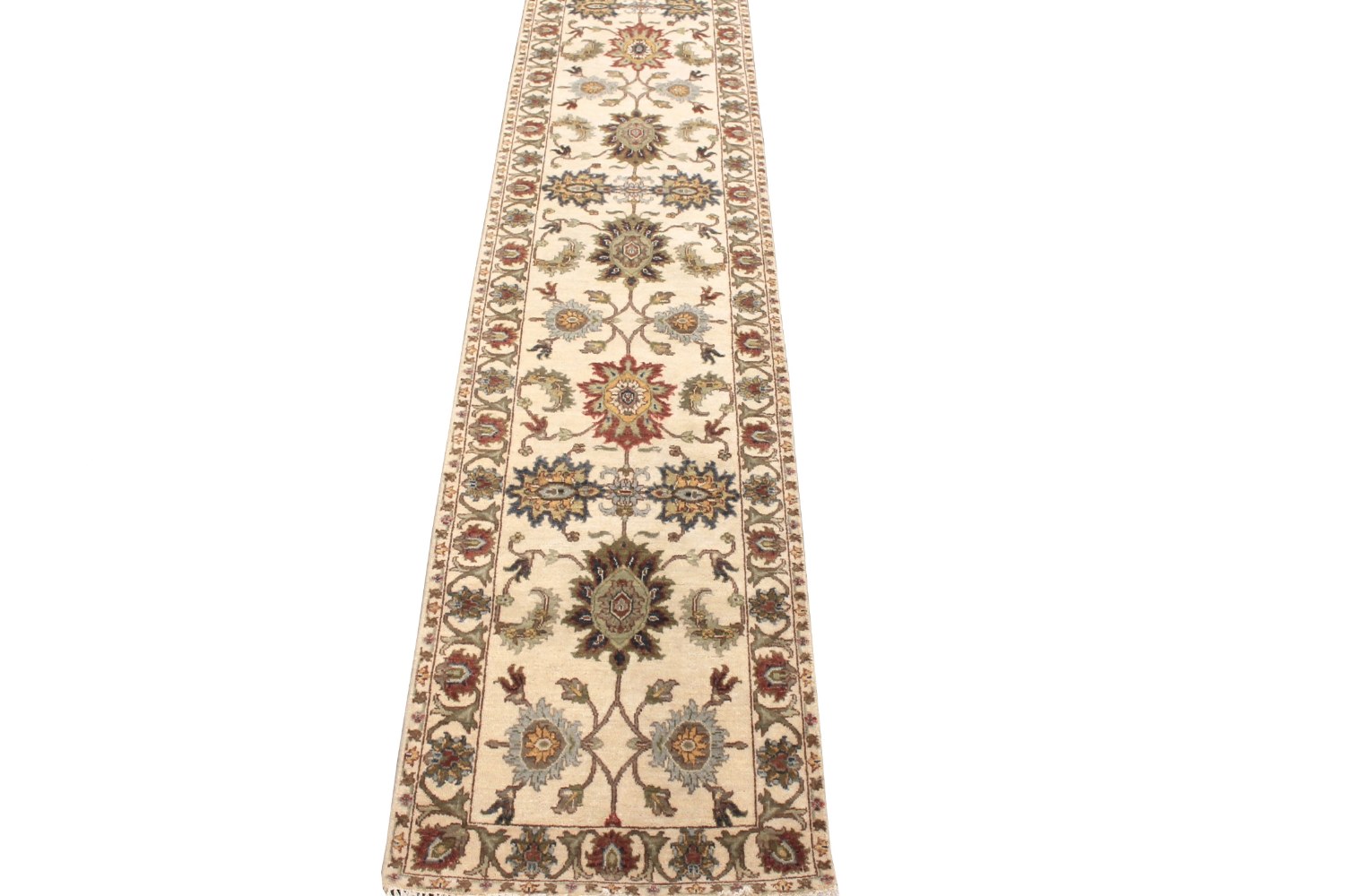 12 ft. Runner Traditional Hand Knotted Wool Area Rug - MR028577
