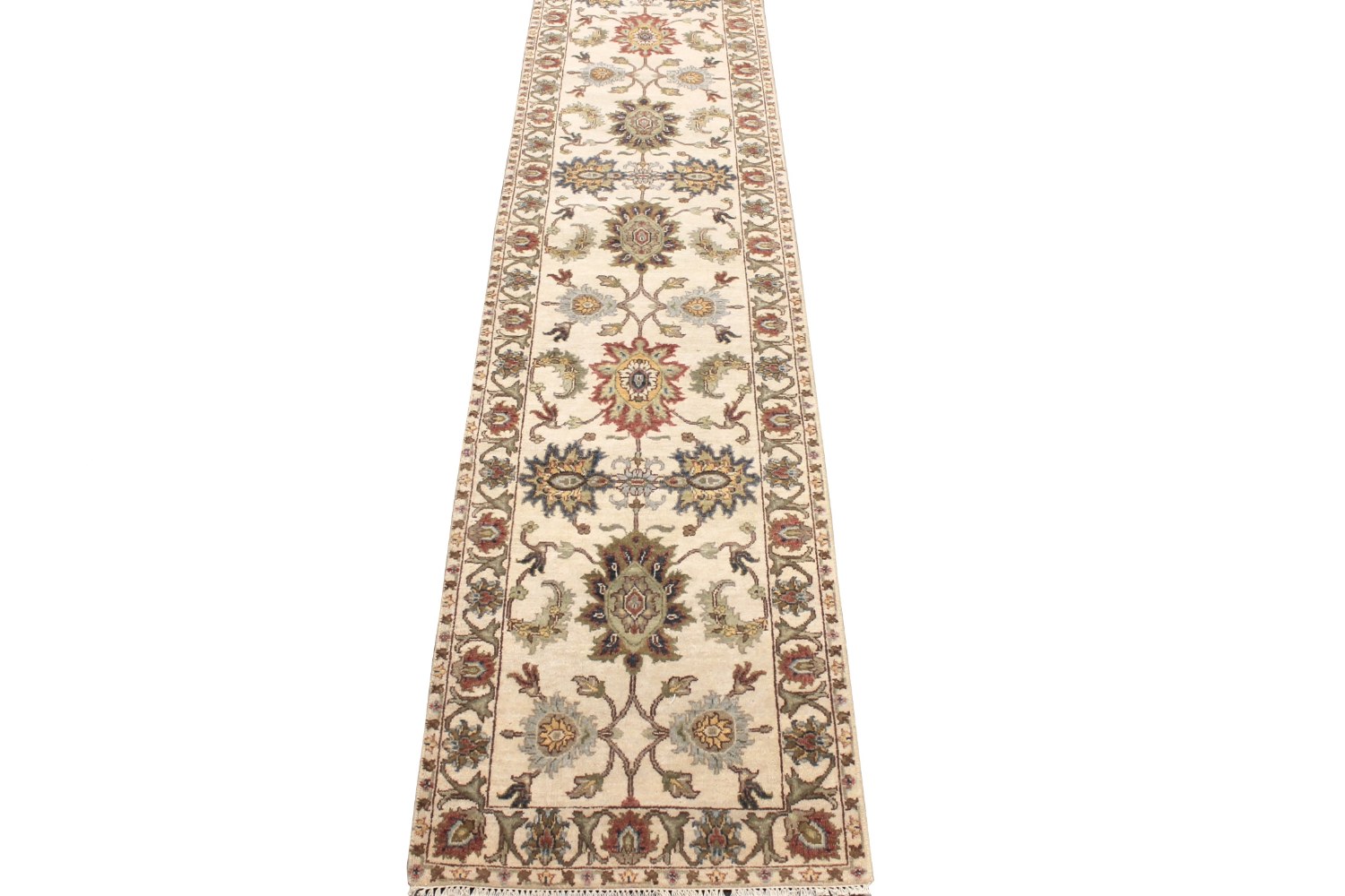 12 ft. Runner Traditional Hand Knotted Wool Area Rug - MR028577