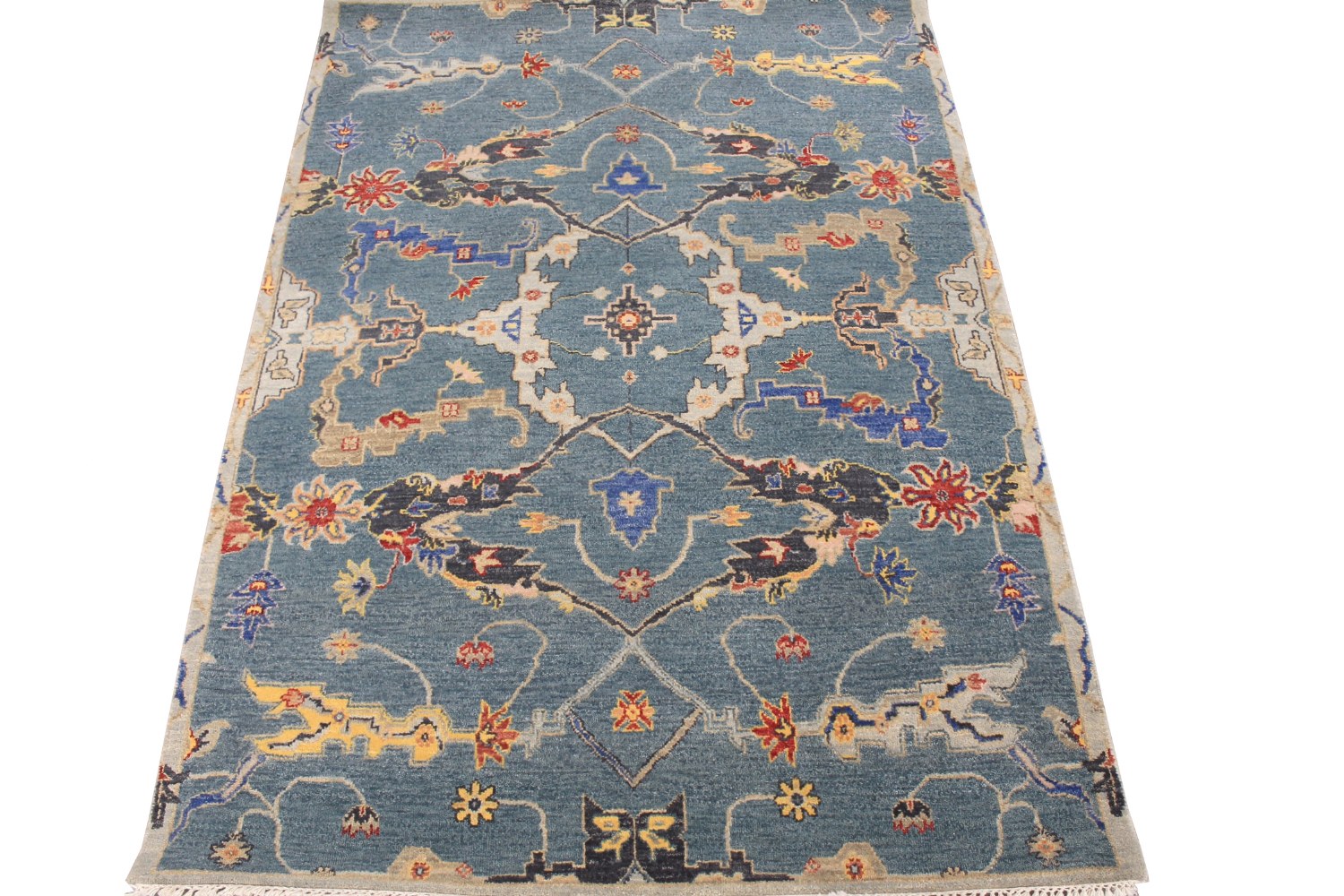 4x6 Traditional Hand Knotted Wool Area Rug - MR028584