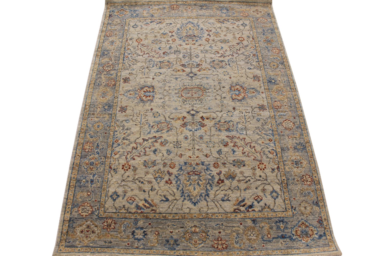 4x6 Traditional Hand Knotted Wool Area Rug - MR028613