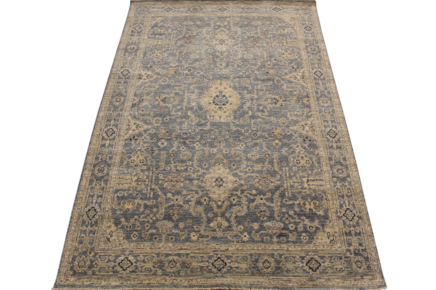 6x9 Traditional Hand Knotted Wool Area Rug - MR028617