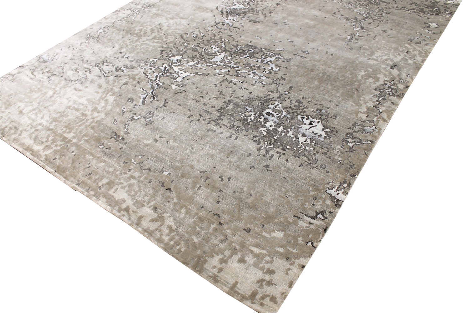 9x12 Modern Hand Knotted Wool Area Rug - MR028667