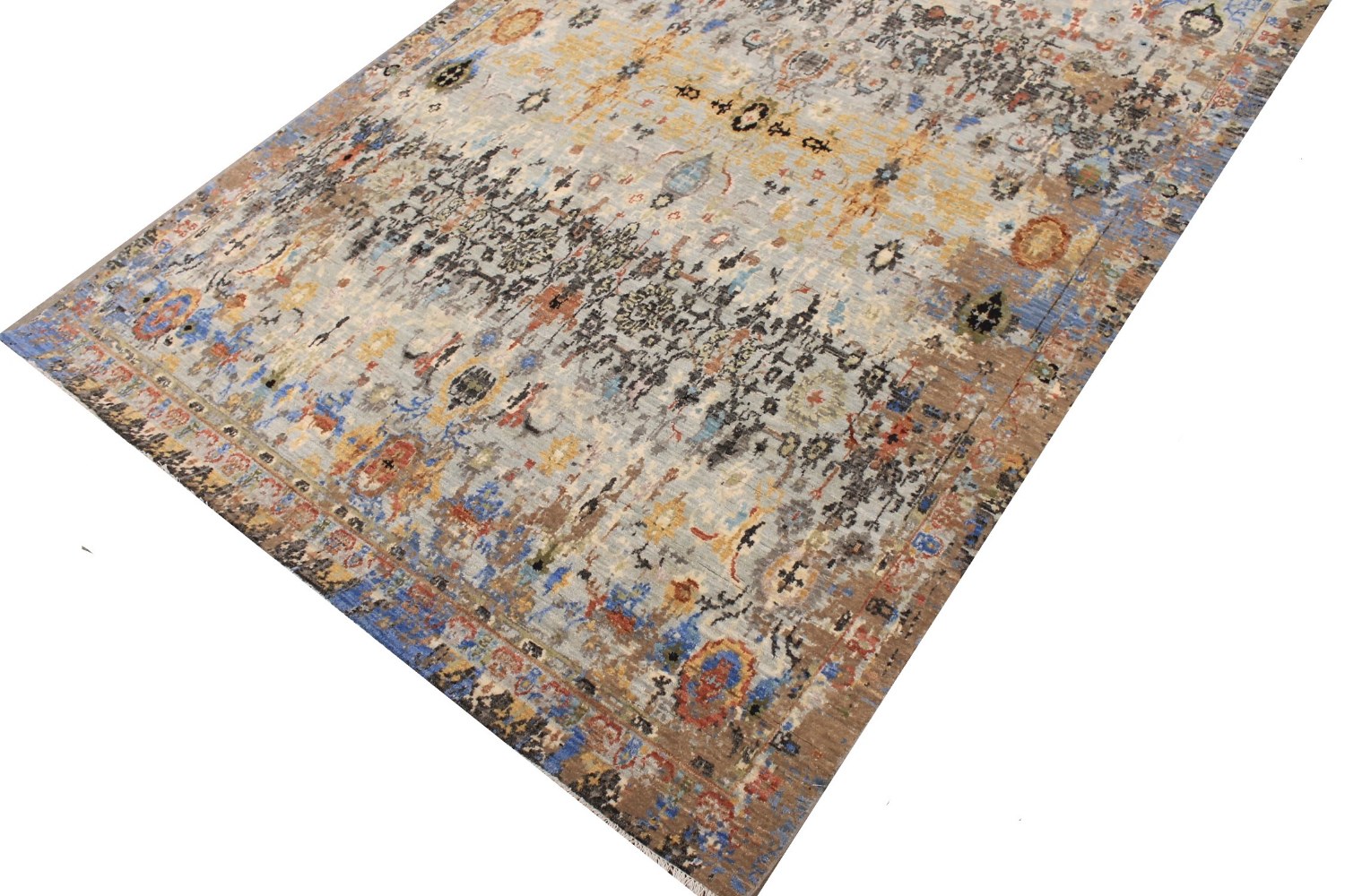 6x9 Transitional Hand Knotted Wool Area Rug - MR028689