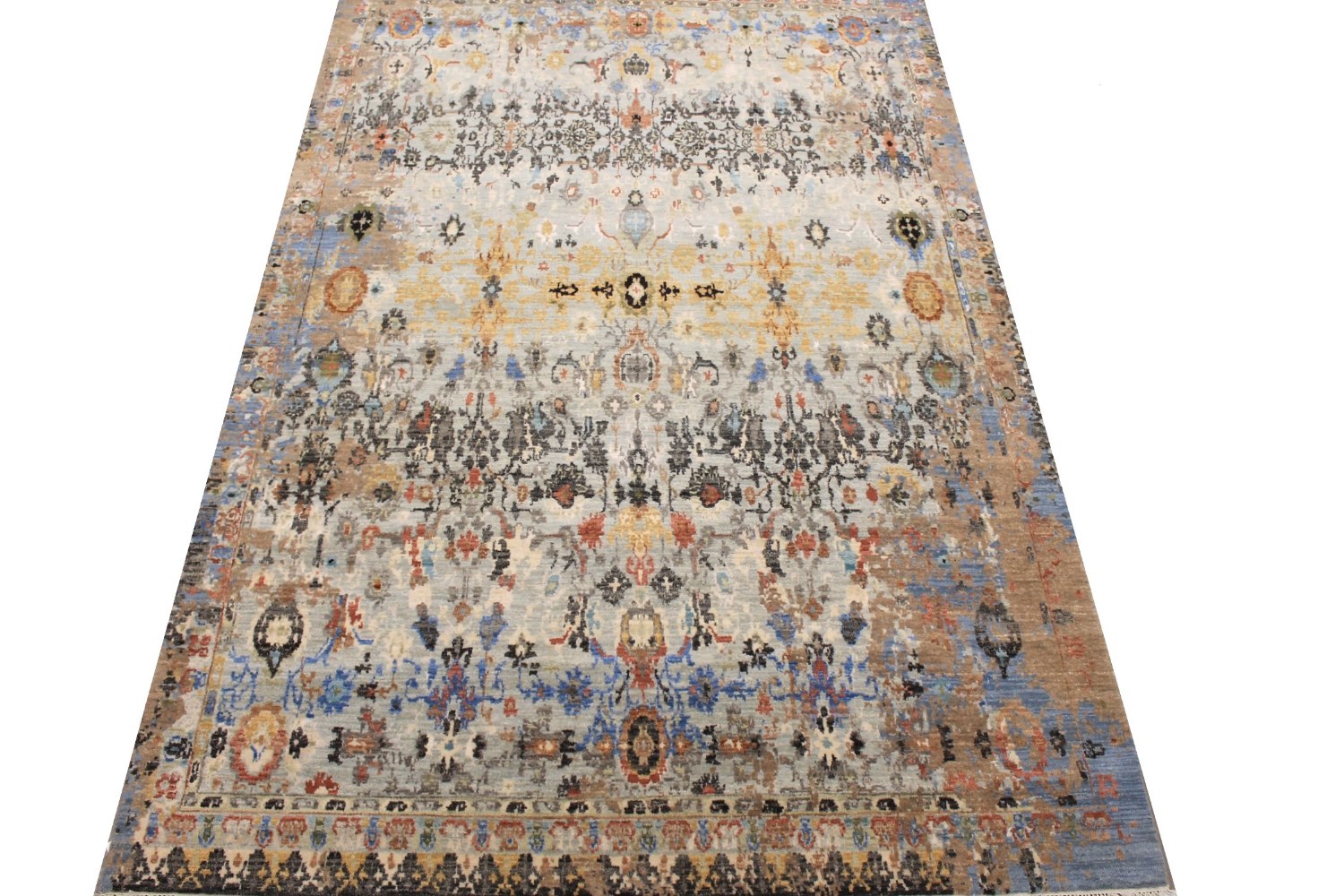 6x9 Transitional Hand Knotted Wool Area Rug - MR028689