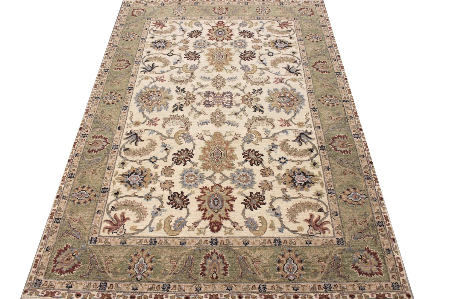 5x7/8 Traditional Hand Knotted Wool Area Rug - MR028694