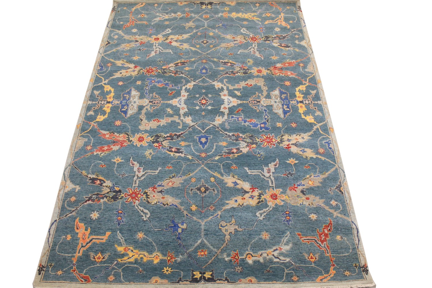 6x9 Traditional Hand Knotted Wool Area Rug - MR028717