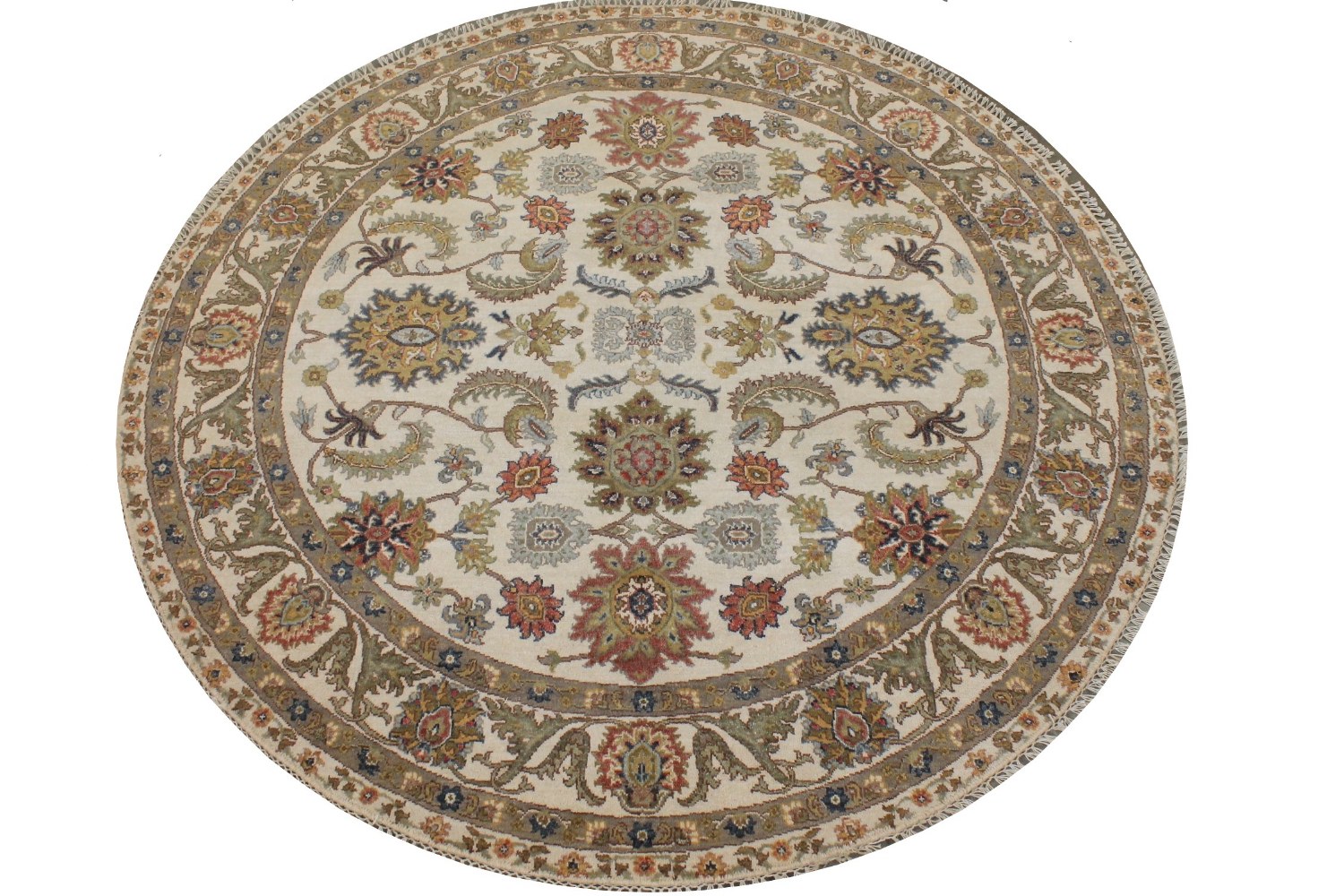 6 ft. - 7 ft. Round & Square Traditional Hand Knotted Wool Area Rug - MR028718