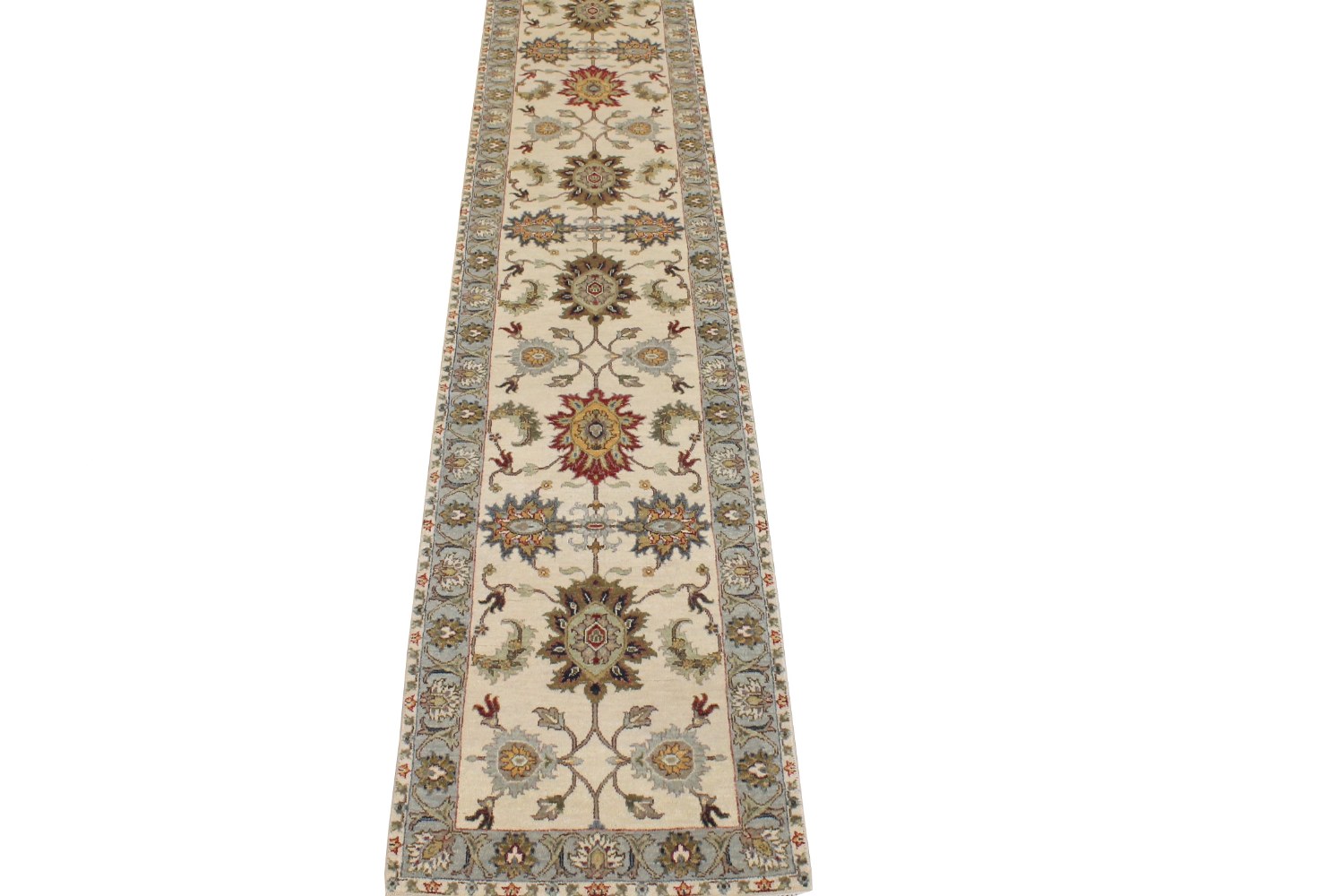 12 ft. Runner Traditional Hand Knotted Wool Area Rug - MR028733