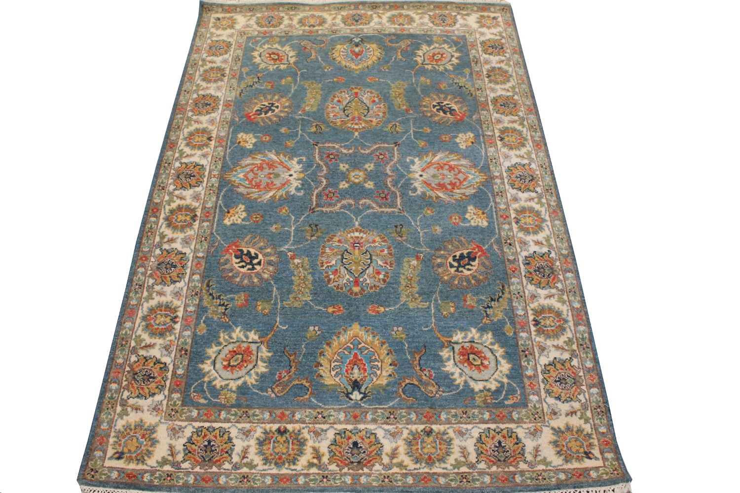 4x6 Traditional Hand Knotted Wool Area Rug - MR028738