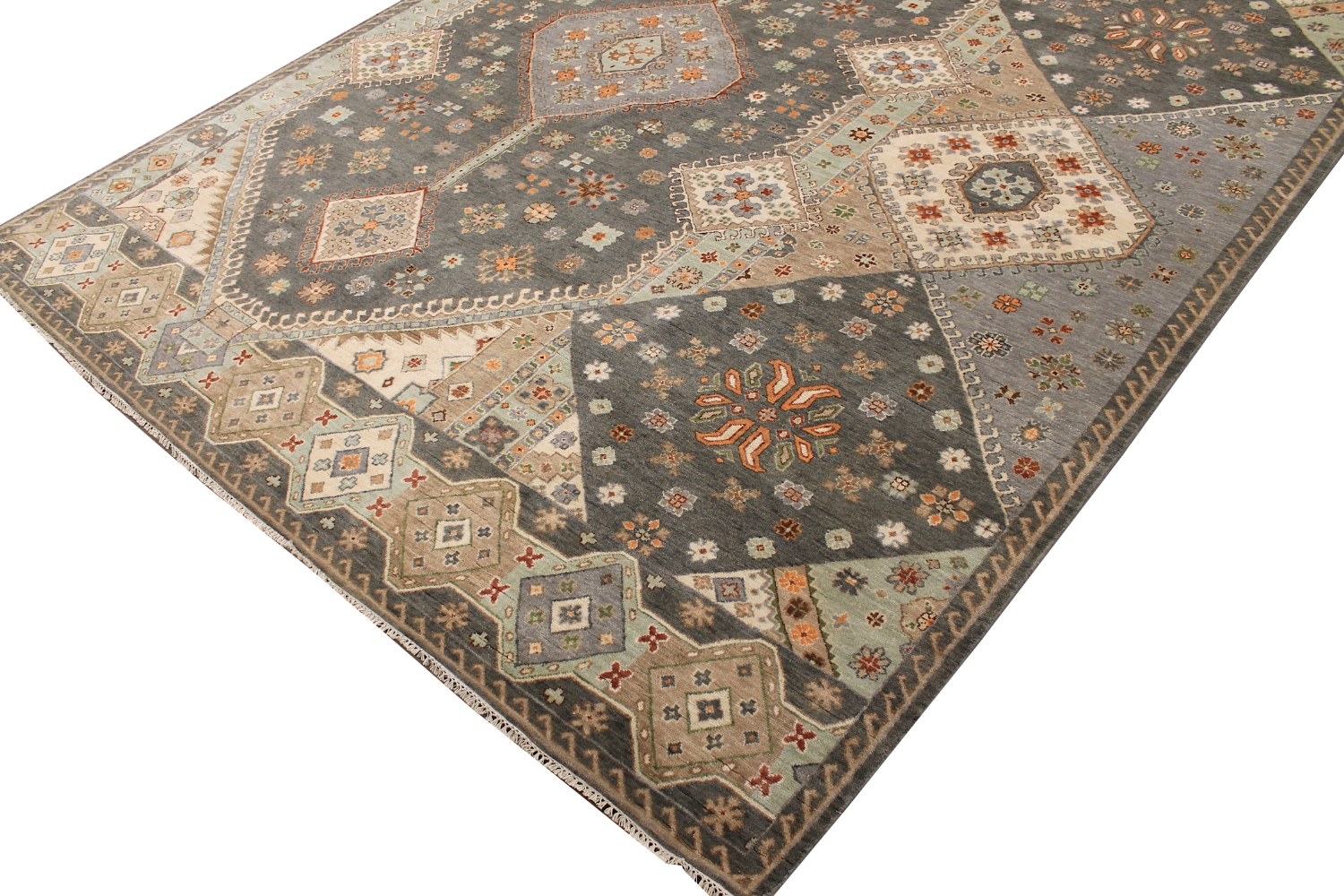 9x12 Traditional Hand Knotted Wool Area Rug - MR028748