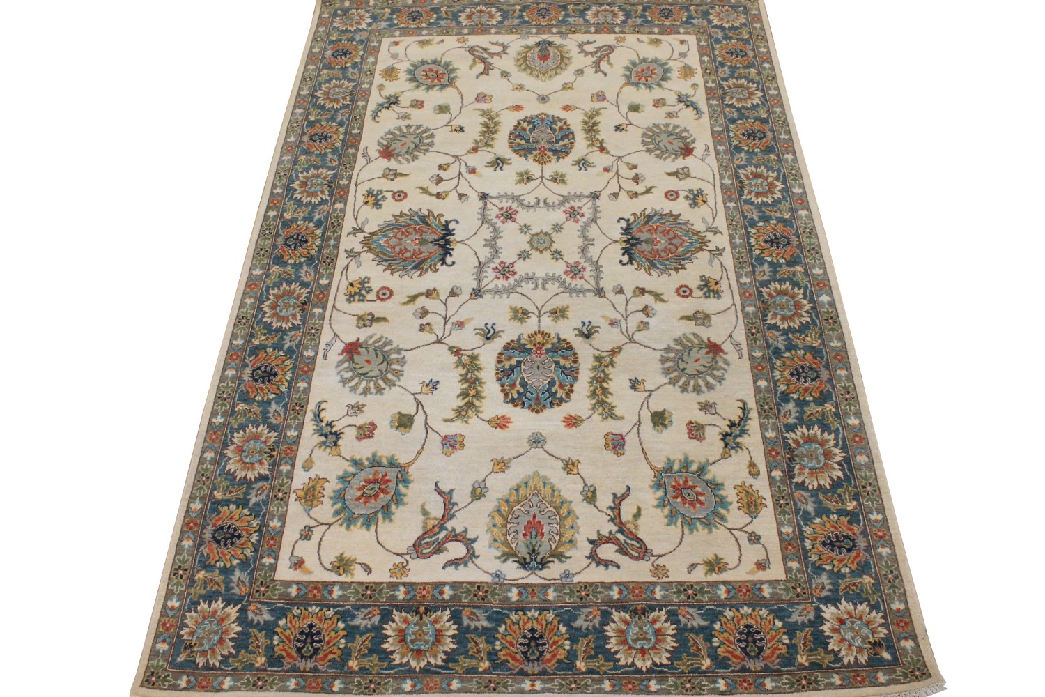 6x9 Traditional Hand Knotted Wool Area Rug - MR028751