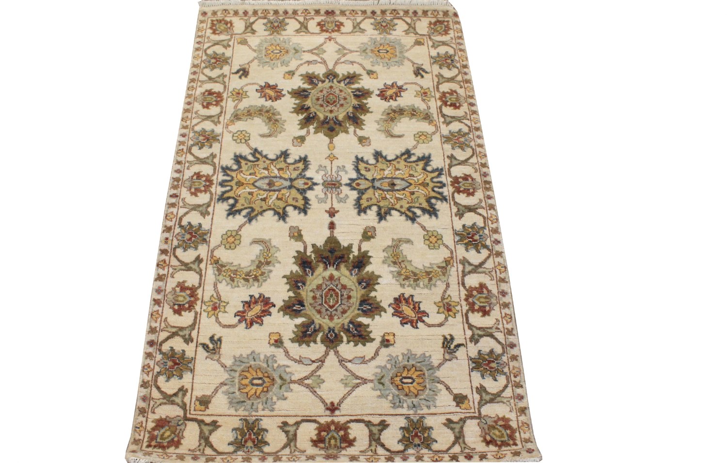 3x5 Traditional Hand Knotted Wool Area Rug - MR028761