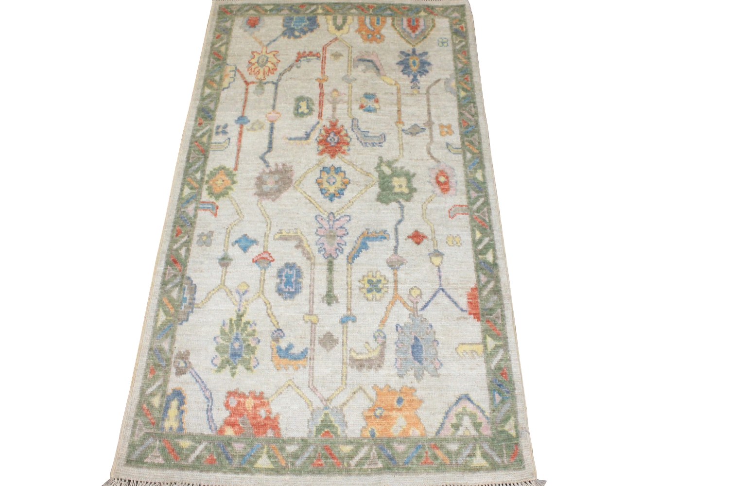 3x5 Oushak Hand Knotted Wool Area Rug - MR028774
