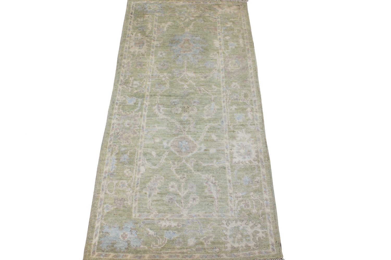 6 ft. Runner Oushak Hand Knotted Wool Area Rug - MR028777