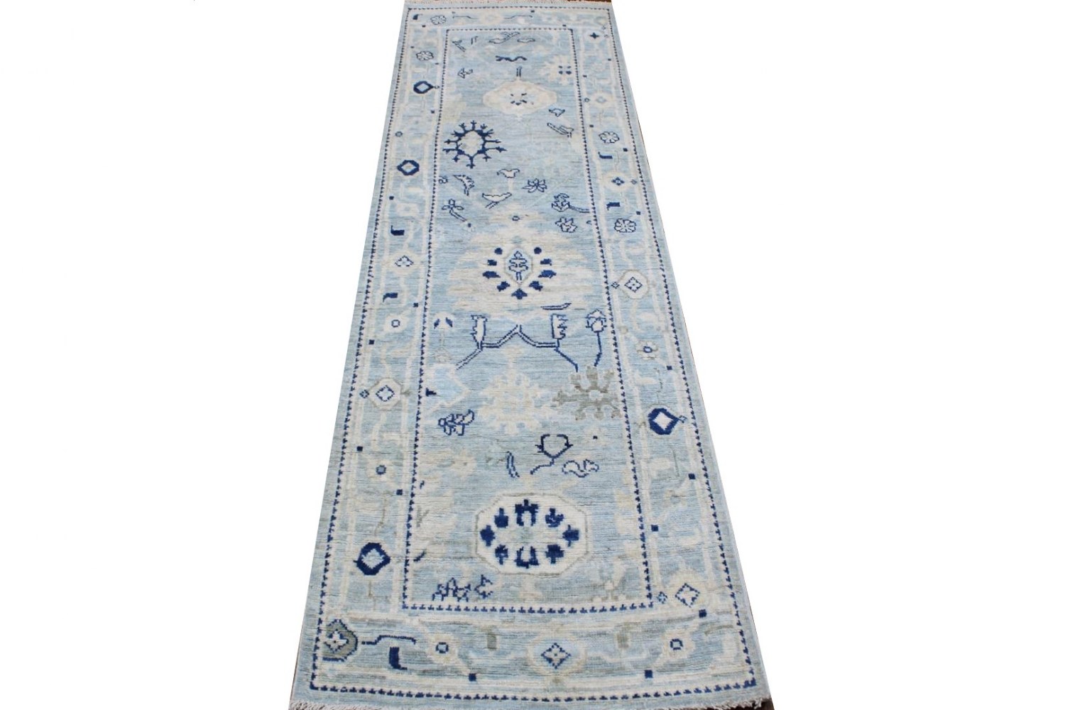8 ft. Runner Oushak Hand Knotted Wool Area Rug - MR028787