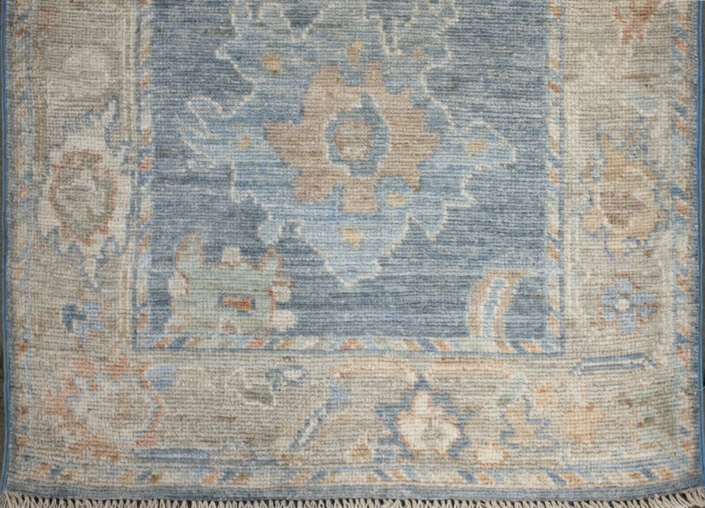 10 ft. Runner Oushak Hand Knotted Wool Area Rug - MR028796