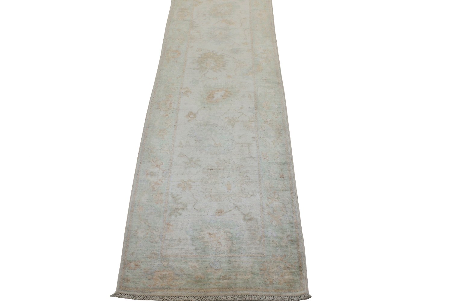 12 ft. Runner Oushak Hand Knotted Wool Area Rug - MR028802
