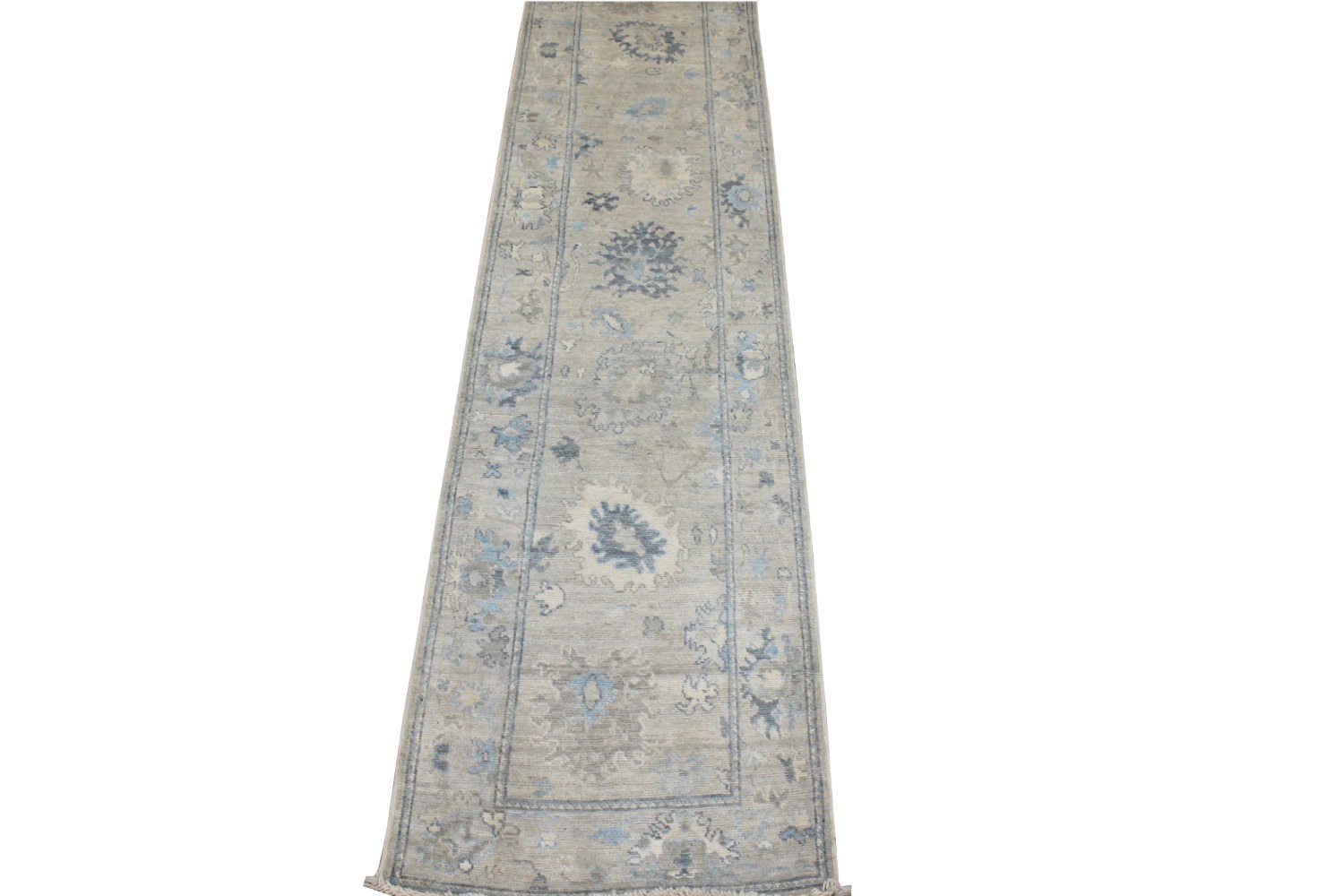 12 ft. Runner Oushak Hand Knotted Wool Area Rug - MR028803