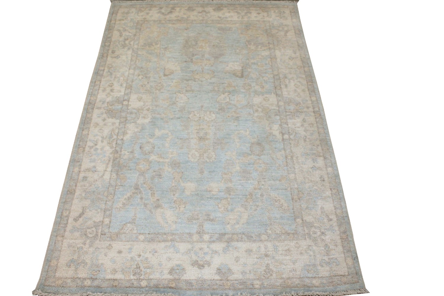 4x6 Oushak Hand Knotted Wool Area Rug - MR028821
