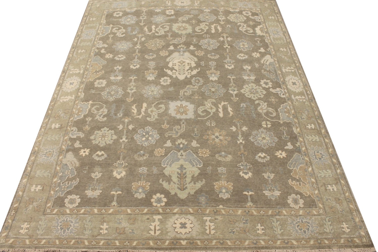 9x12 Oushak Hand Knotted Wool Area Rug - MR028889