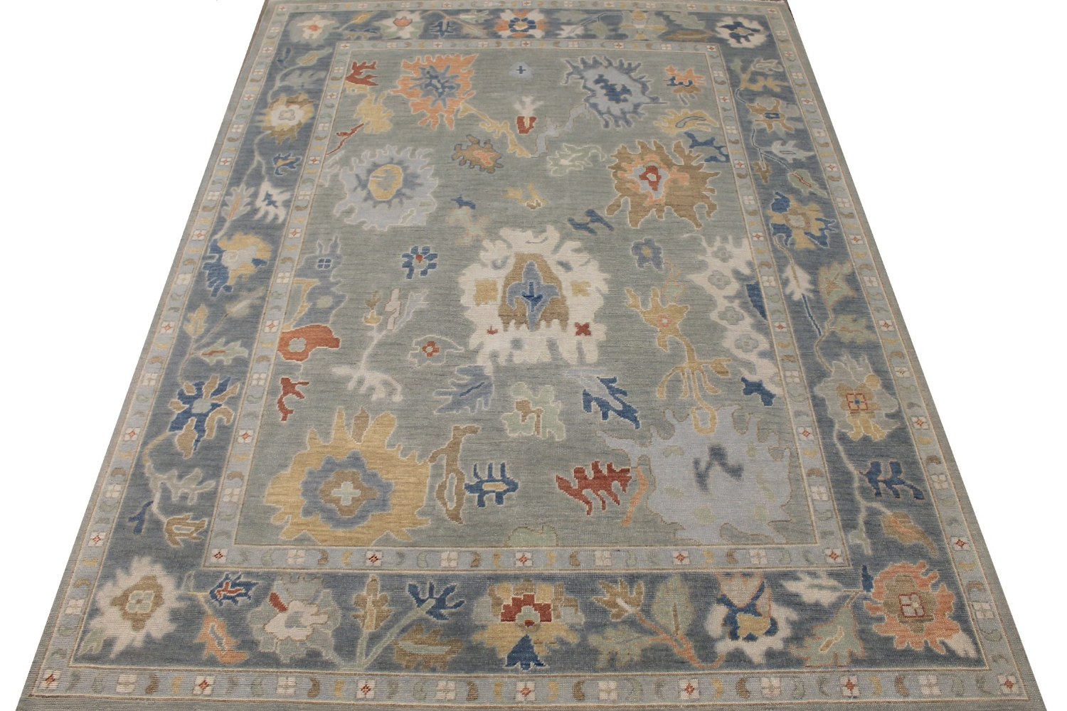 9x12 Oushak Hand Knotted Wool Area Rug - MR028928