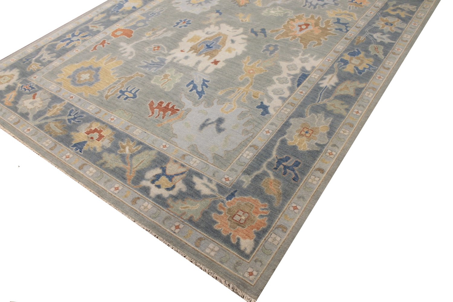 9x12 Oushak Hand Knotted Wool Area Rug - MR028928