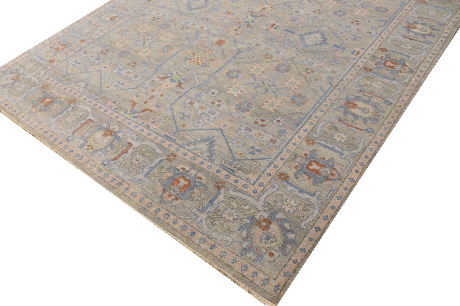 9x12 Oushak Hand Knotted Wool Area Rug - MR028929