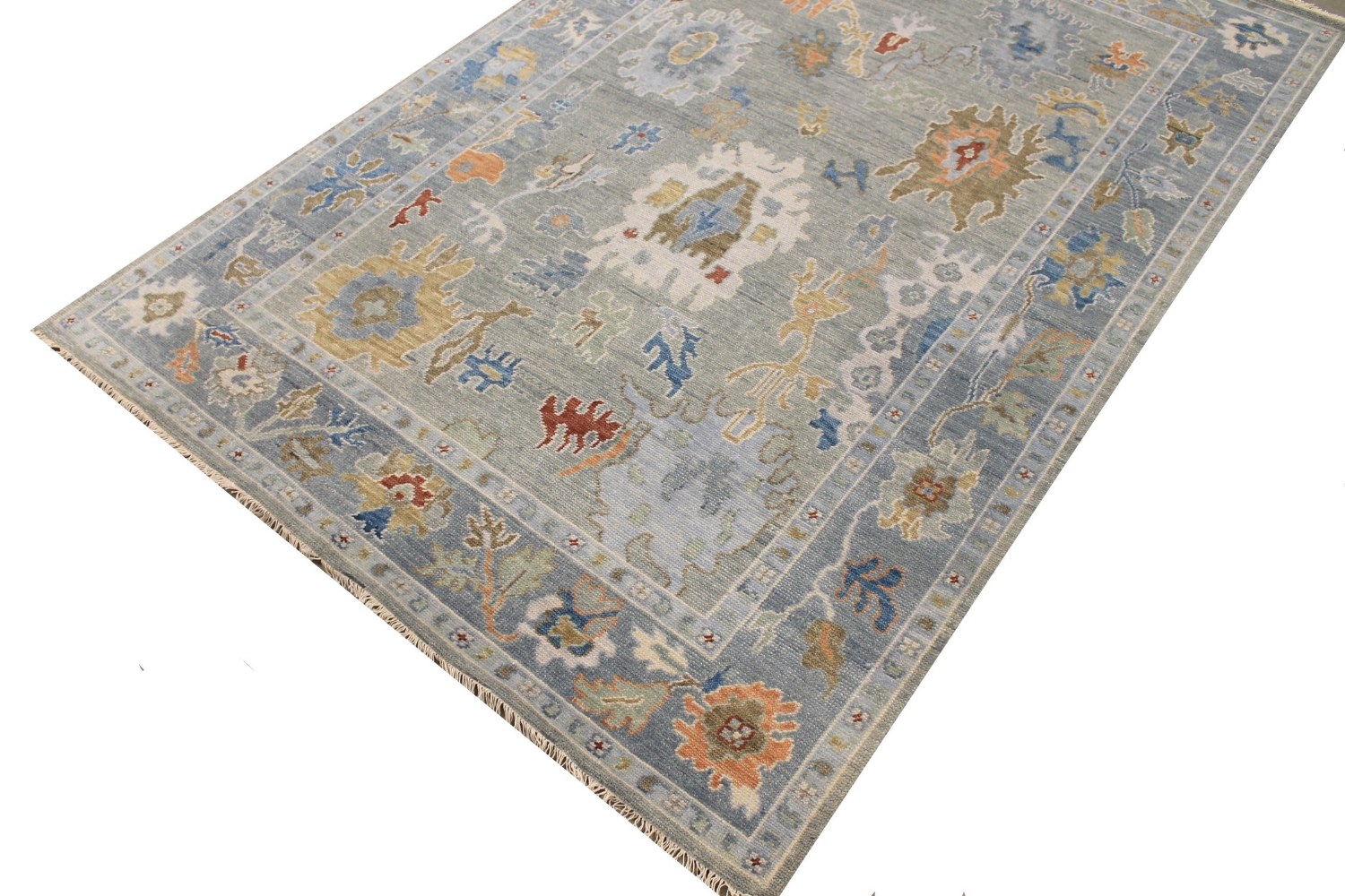 6x9 Oushak Hand Knotted Wool Area Rug - MR028944