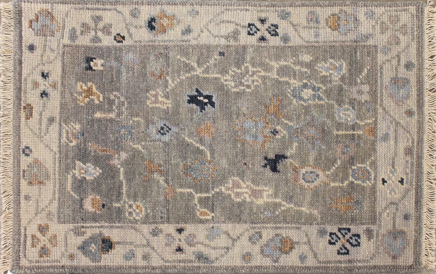 2X3 Oushak Hand Knotted Wool Area Rug - MR028945