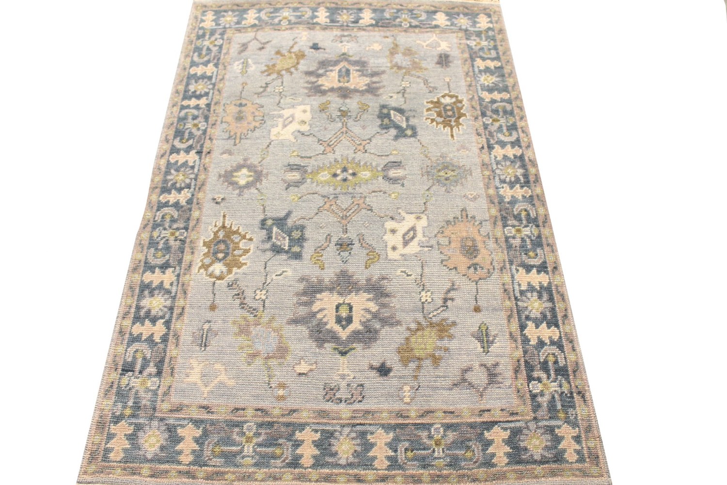 4x6 Oushak Hand Knotted Wool Area Rug - MR028948