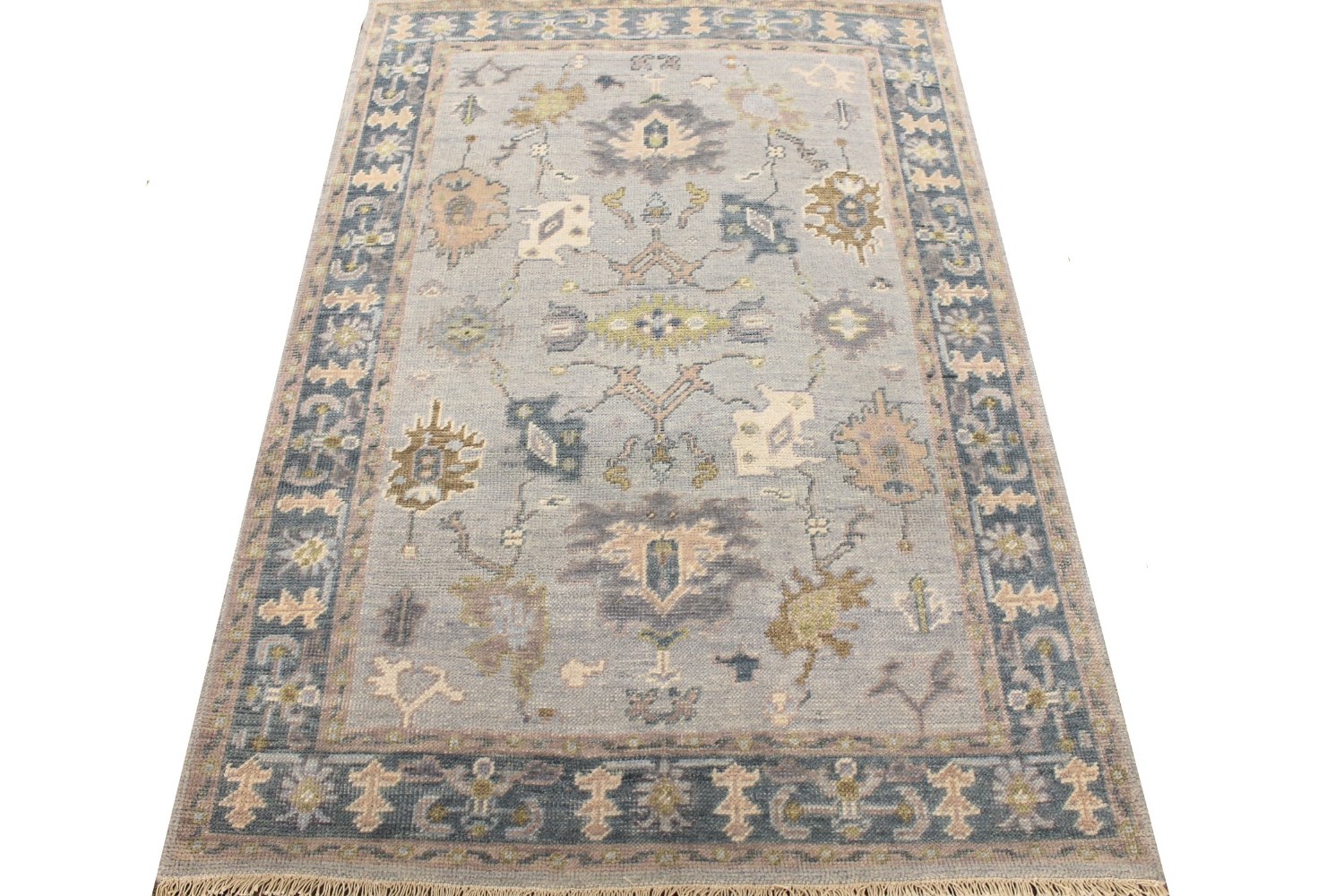 4x6 Oushak Hand Knotted Wool Area Rug - MR028948