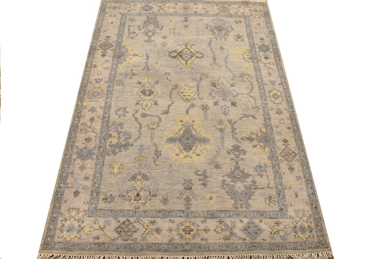 4x6 Oushak Hand Knotted Wool Area Rug - MR028949