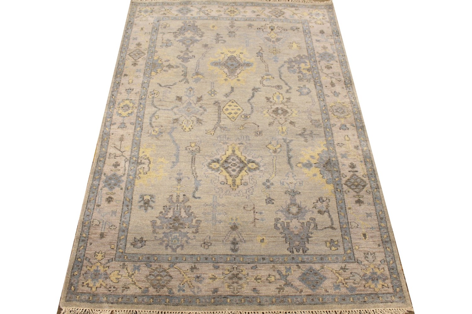 4x6 Oushak Hand Knotted Wool Area Rug - MR028949