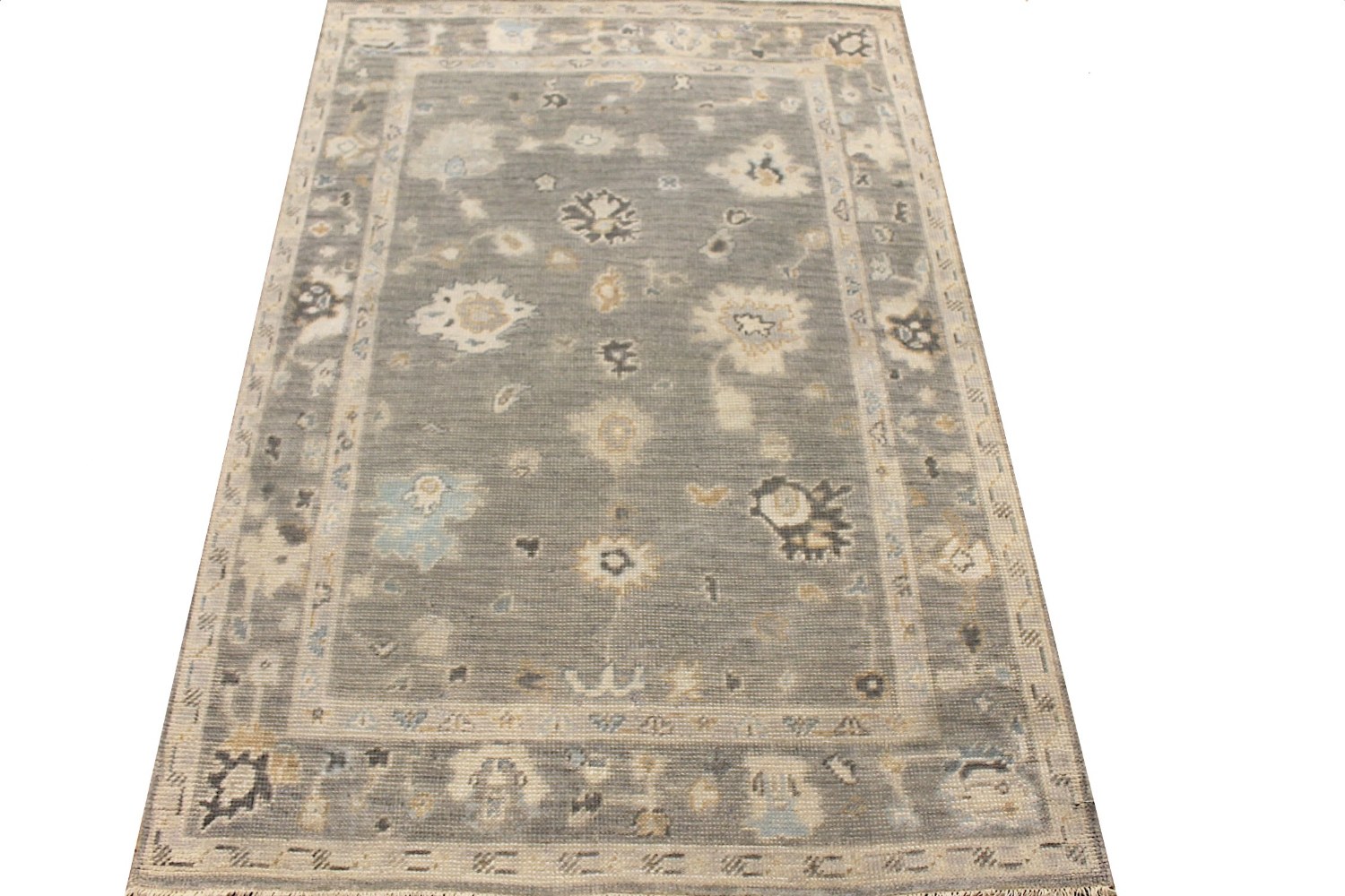 4x6 Oushak Hand Knotted Wool Area Rug - MR028950