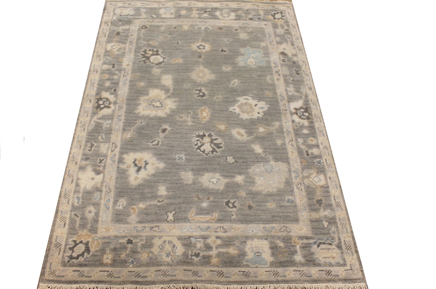 4x6 Oushak Hand Knotted Wool Area Rug - MR028950