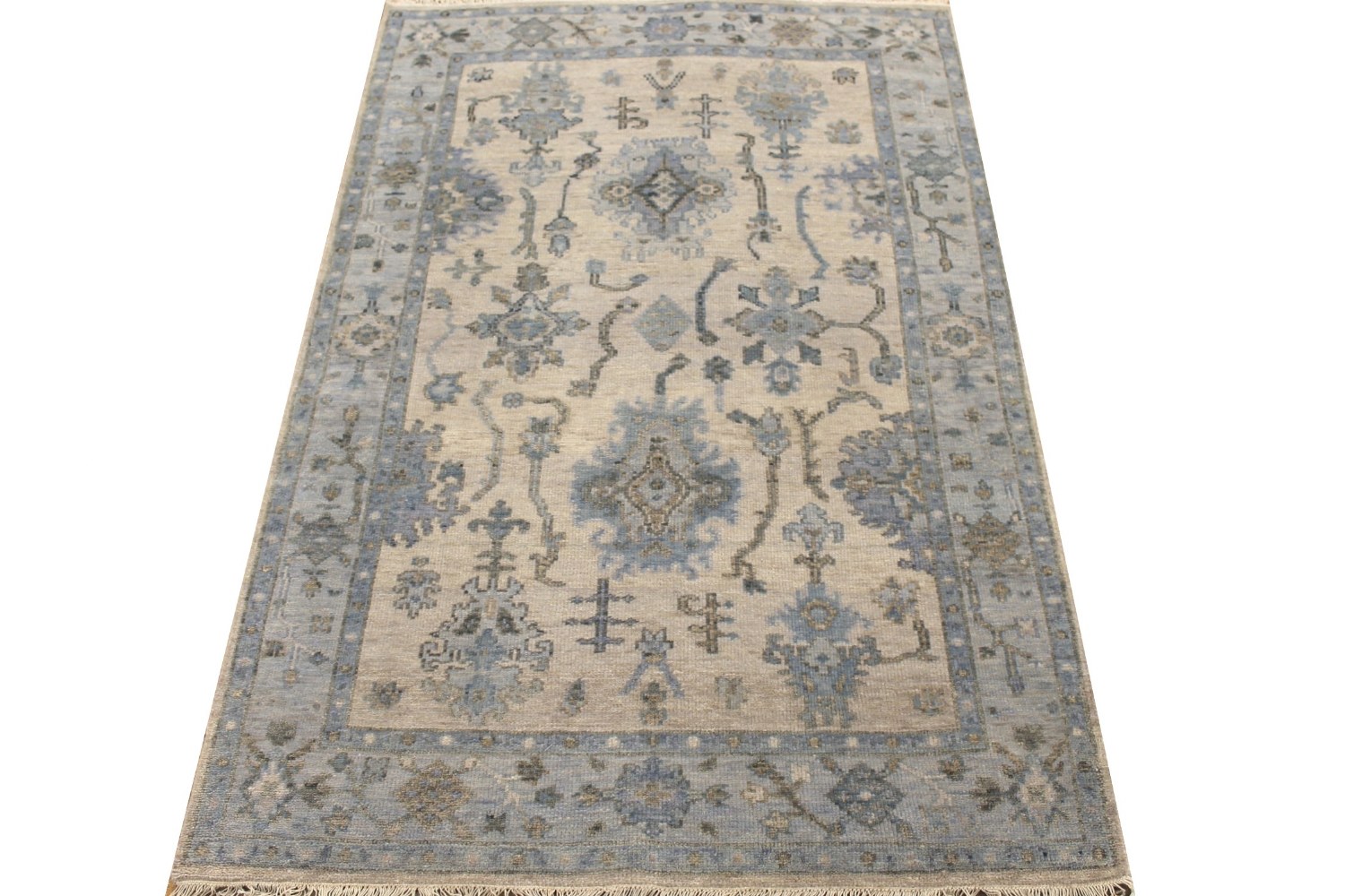 4x6 Oushak Hand Knotted Wool Area Rug - MR028951