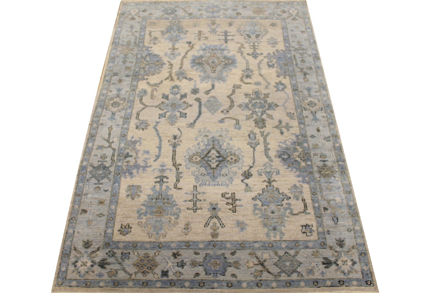 4x6 Oushak Hand Knotted Wool Area Rug - MR028951