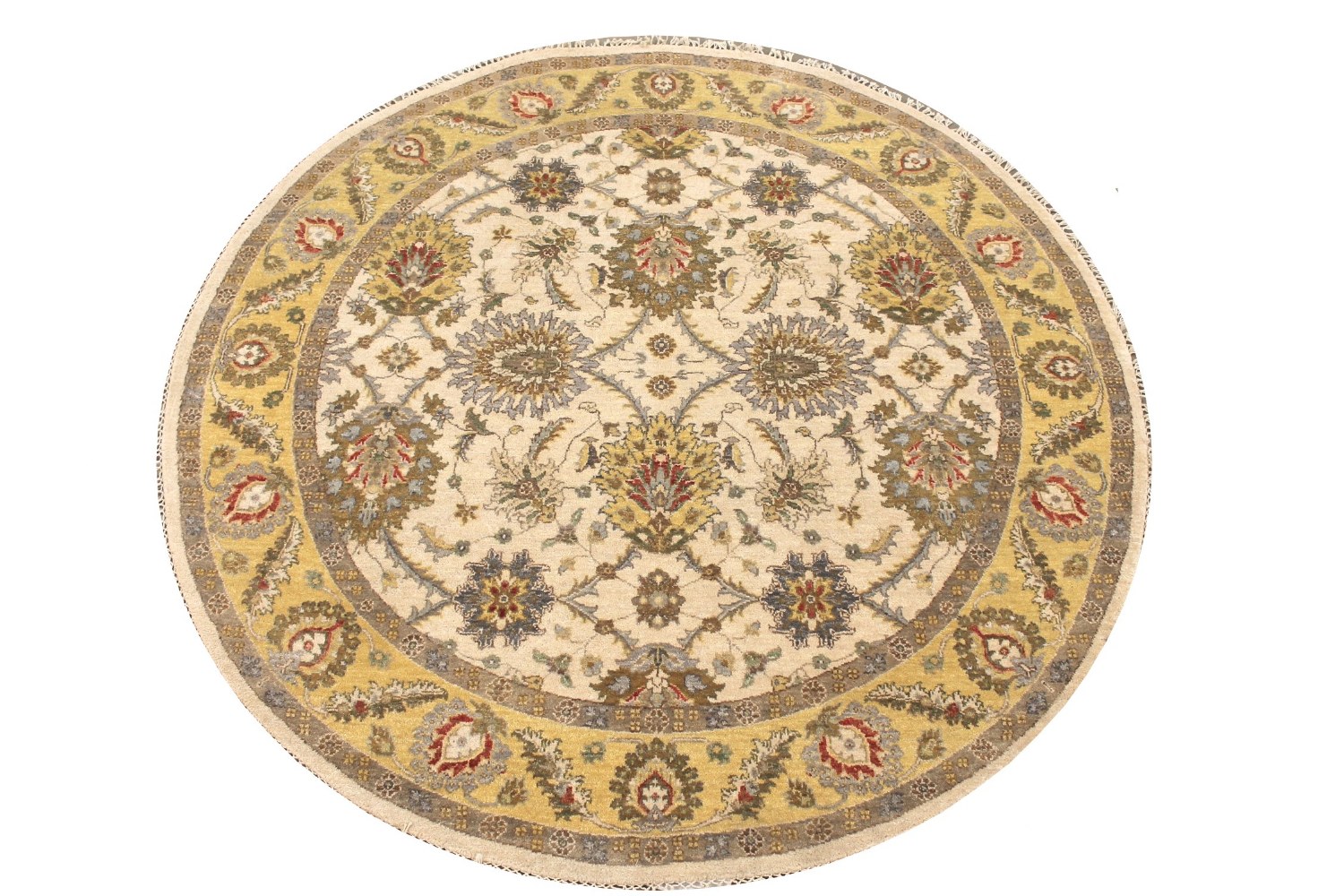 6 ft. - 7 ft. Round & Square Traditional Hand Knotted Wool Area Rug - MR028961