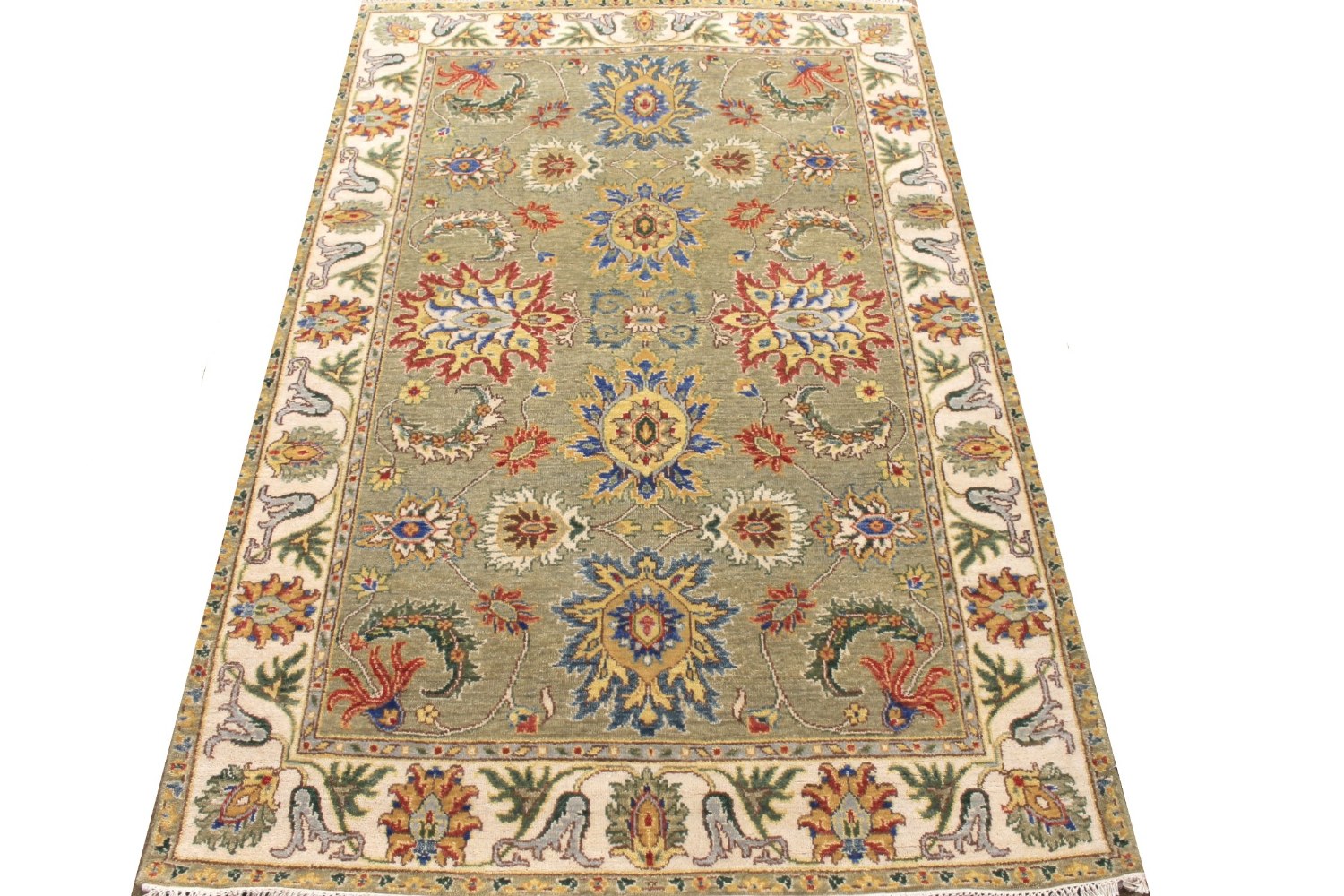 4x6 Traditional Hand Knotted Wool Area Rug - MR028963