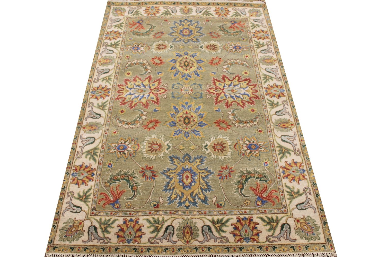 4x6 Traditional Hand Knotted Wool Area Rug - MR028963