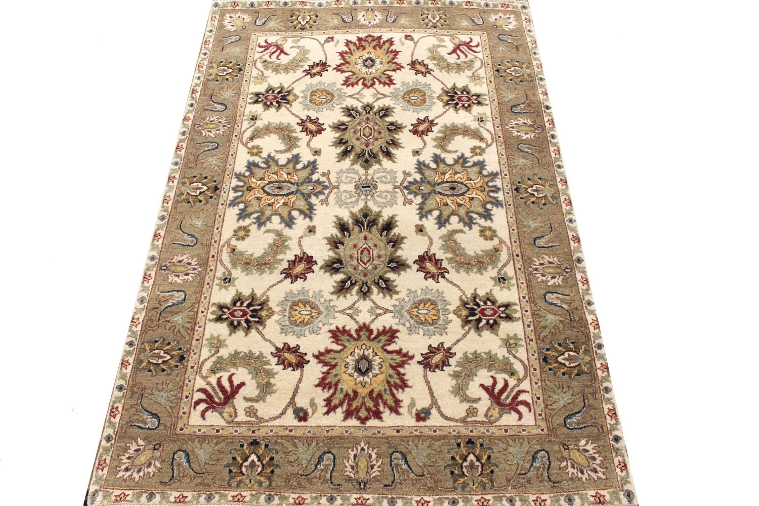 4x6 Traditional Hand Knotted Wool Area Rug - MR028969