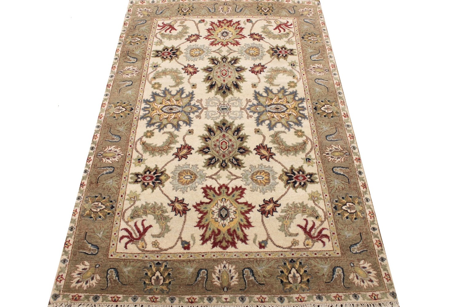 4x6 Traditional Hand Knotted Wool Area Rug - MR028969