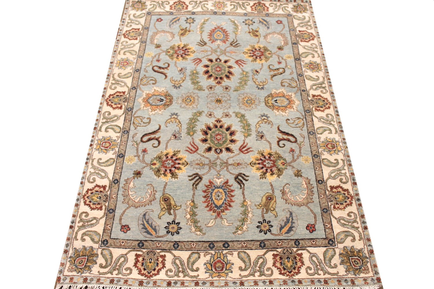 4x6 Traditional Hand Knotted Wool Area Rug - MR028970