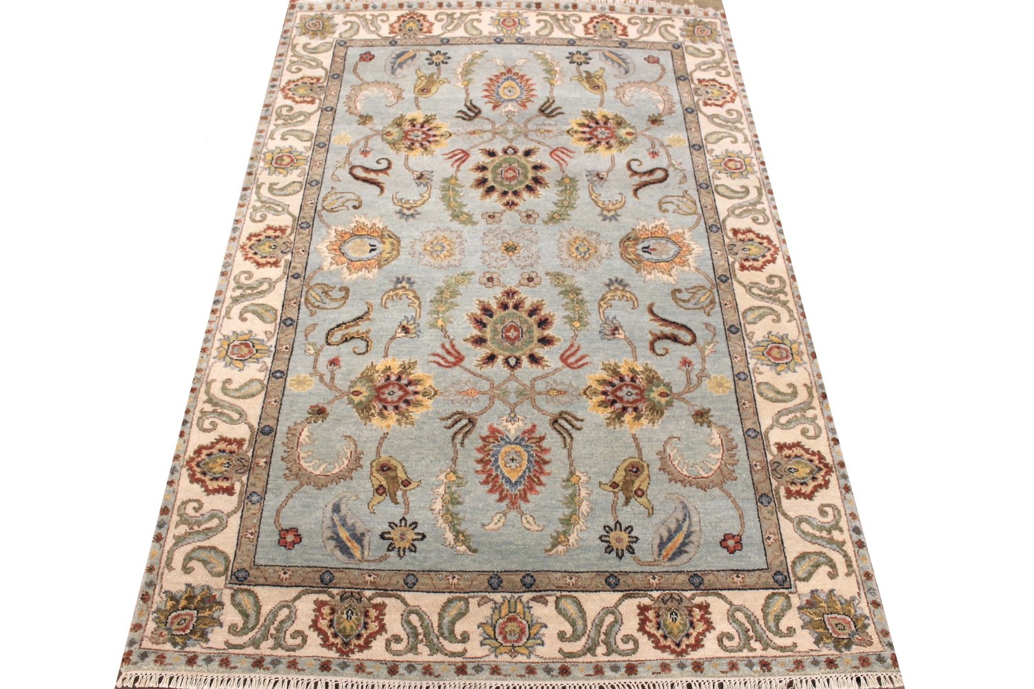 4x6 Traditional Hand Knotted Wool Area Rug - MR028970