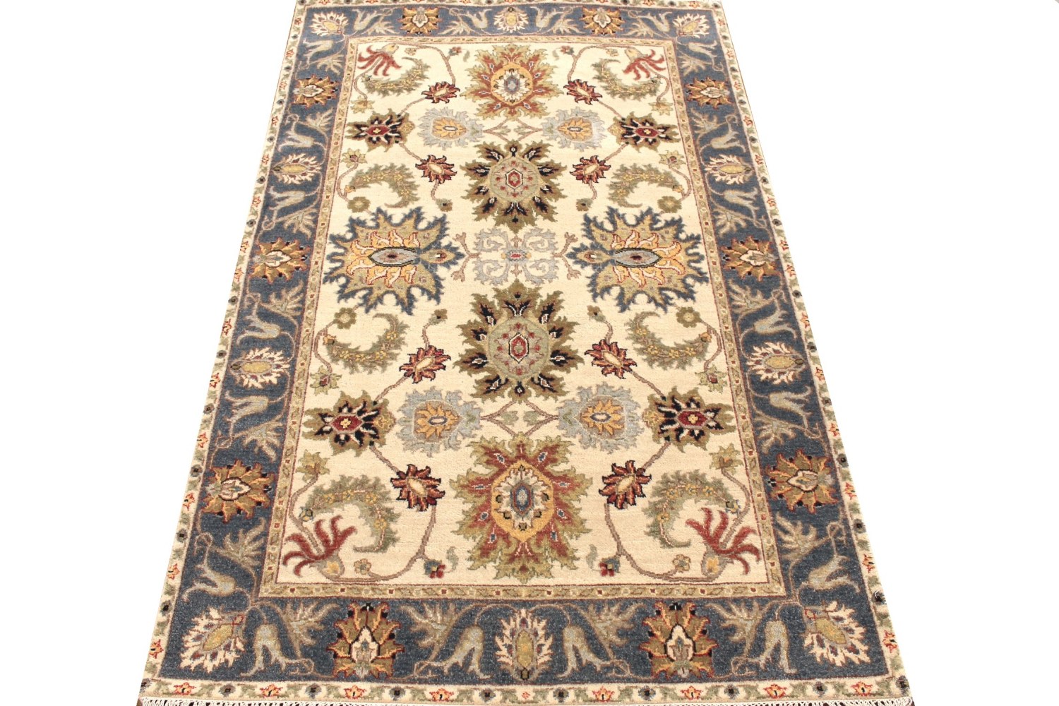 4x6 Traditional Hand Knotted Wool Area Rug - MR028972